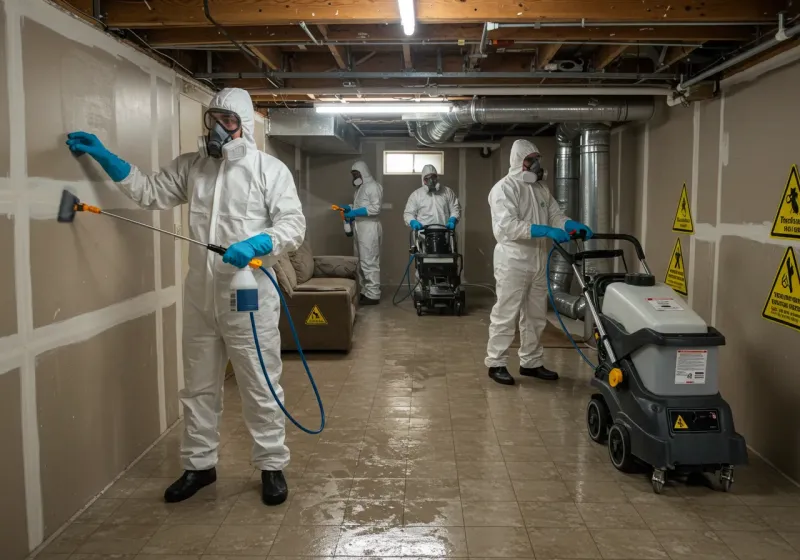 Basement Moisture Removal and Structural Drying process in Merrifield, VA